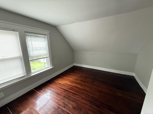 118 Cherry Ann St, New Haven, CT 06514 - additional living space featuring vaulted ceiling and dark wood-style flooring