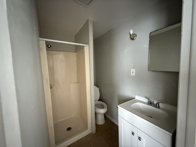 118 Cherry Ann St, New Haven, CT 06514 - bathroom featuring vanity, tile patterned floors, and a shower