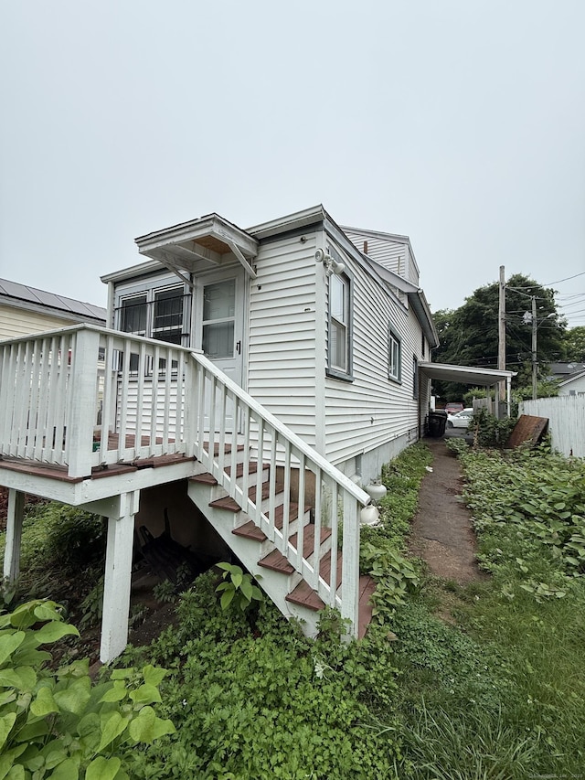 118 Cherry Ann St, New Haven, CT 06514 - view of property exterior featuring a deck