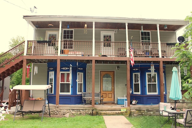 51 Main St, Thompson, CT 06255 - view of front of home with covered porch and stairway