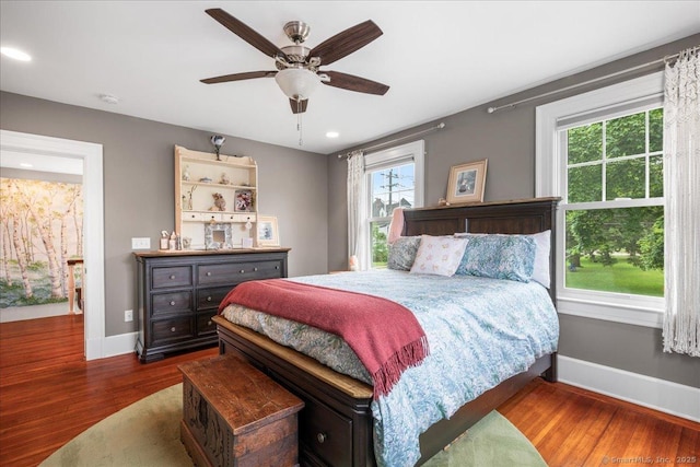 20 Channing St, New London, CT 06320 - bedroom featuring wood finished floors, ceiling fan, and recessed lighting