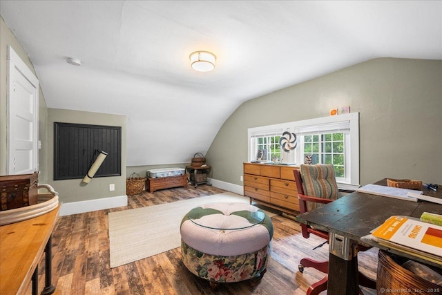 20 Channing St, New London, CT 06320 - office area featuring lofted ceiling and wood finished floors