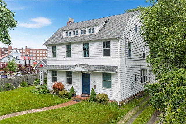 20 Channing St, New London, CT 06320 - view of front of home featuring a chimney and a shingled roof