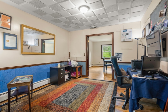 205 Luther Dr, Southbury, CT 06488 - office with wood finished floors and a wainscoted wall