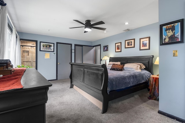 205 Luther Dr, Southbury, CT 06488 - carpeted bedroom featuring recessed lighting and a ceiling fan