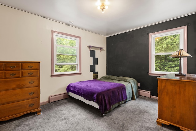 205 Luther Dr, Southbury, CT 06488 - bedroom with a baseboard heating unit and carpet flooring