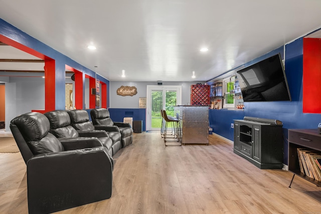 205 Luther Dr, Southbury, CT 06488 - living area featuring wood finished floors and recessed lighting
