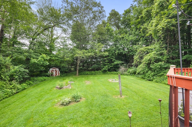205 Luther Dr, Southbury, CT 06488 - view of green lawn with a shed
