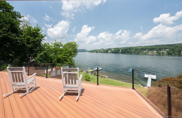 100 N Lake Shore Dr, Brookfield, CT 06804 - deck with a water view