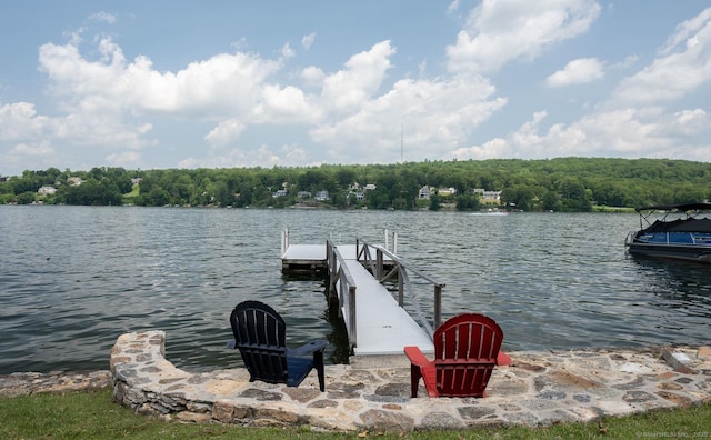 100 N Lake Shore Dr, Brookfield, CT 06804 - dock featuring a water view and a wooded view