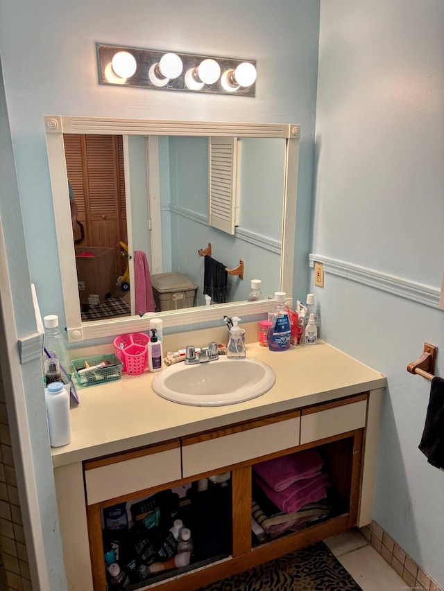 92 Main St Apt 102, Deep River, CT 06417 - bathroom featuring vanity and tile patterned flooring