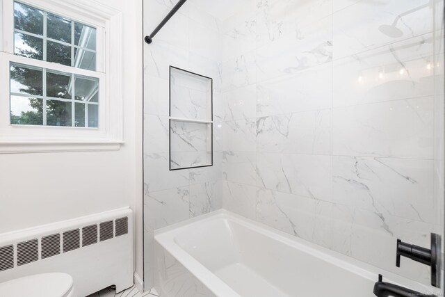 19 Robert St, Hamden, CT 06514 - full bathroom with radiator heating unit and tub / shower combination