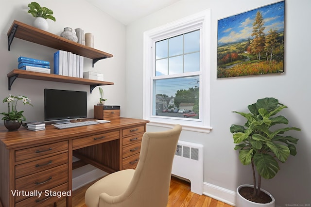 19 Robert St, Hamden, CT 06514 - office featuring radiator and light wood-style flooring