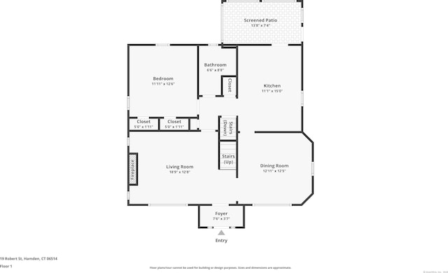 19 Robert St, Hamden, CT 06514 - view of property floor plan