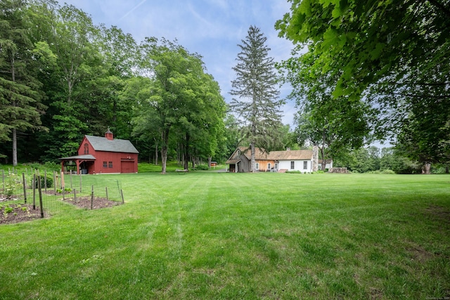 509 Main St N, Woodbury, CT 06798 - view of grassy yard with an outbuilding and a barn