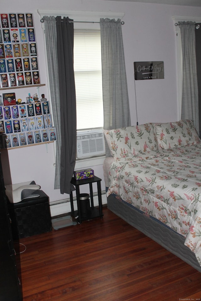 120 Linsley Ave, Meriden, CT 06451 - bedroom featuring wood finished floors and cooling unit