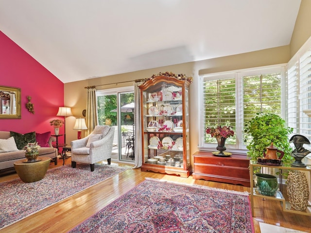51 Hale Ln Unit 51, Darien, CT 06820 - living room with lofted ceiling and wood finished floors