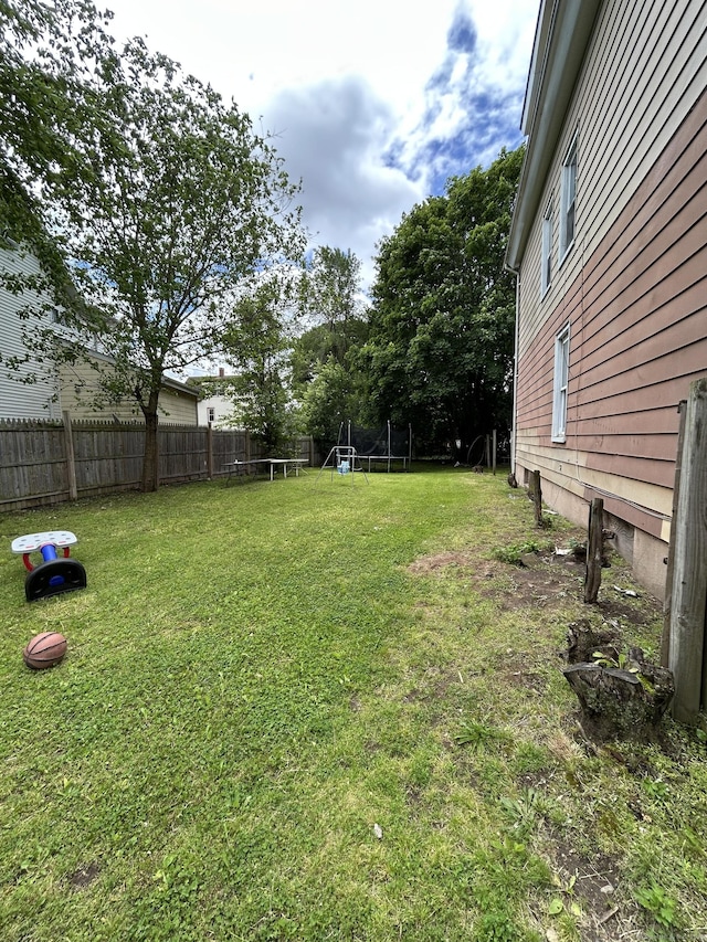 14 Market St, New Haven, CT 06513 - view of yard with a trampoline