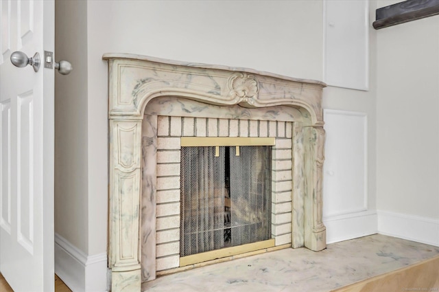 5550 Main St, Stratford, CT 06614 - detailed view of a brick fireplace