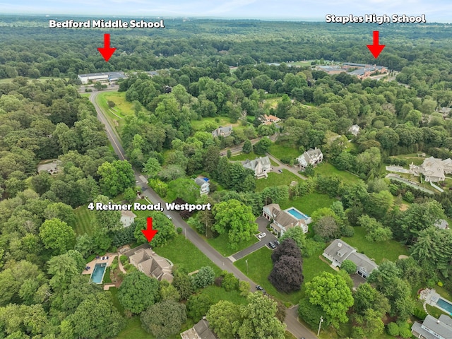 4 Reimer Rd, Westport, CT 06880 - aerial view of a forest