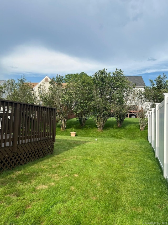 48 Harris Dr, Newington, CT 06111 - view of yard featuring a deck