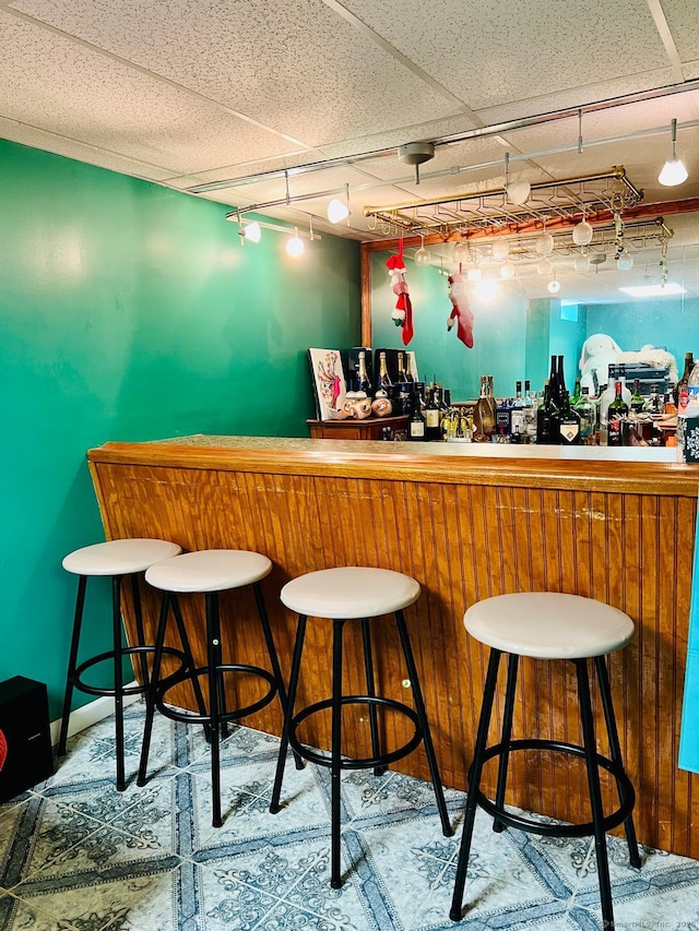 48 Harris Dr, Newington, CT 06111 - indoor dry bar with a drop ceiling