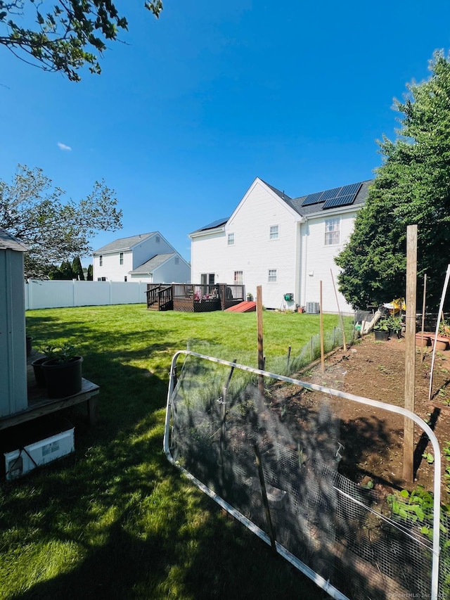 48 Harris Dr, Newington, CT 06111 - fenced yard with a deck