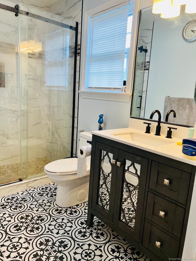 48 Harris Dr, Newington, CT 06111 - bathroom featuring vanity and a marble finish shower