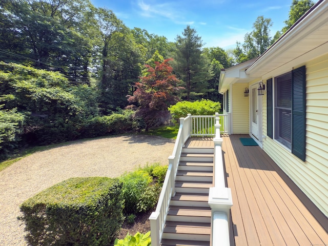6 Jeffro Dr, Ridgefield, CT 06877 - wooden terrace with stairs