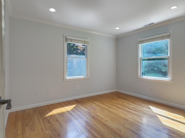 6 Jeffro Dr, Ridgefield, CT 06877 - unfurnished room with crown molding, light wood-type flooring, and recessed lighting