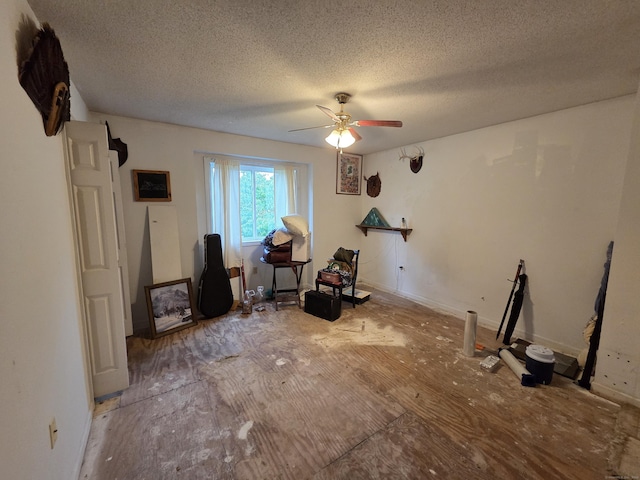 16 Seymour Rd Unit 2C, East Granby, CT 06026 - interior space with a textured ceiling and ceiling fan