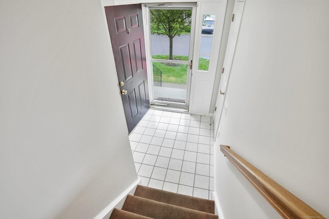 1802 Pinnacle Way Unit 1802, Danbury, CT 06811 - foyer entrance featuring light tile patterned flooring and stairway
