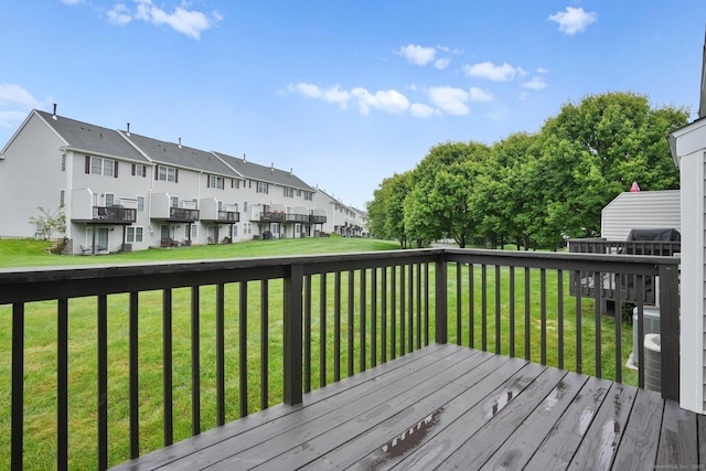 1802 Pinnacle Way Unit 1802, Danbury, CT 06811 - wooden terrace with a residential view and a lawn