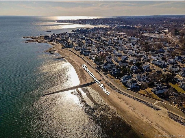 50 Howe St, Milford, CT 06460 - aerial overview of property's location with a large body of water and nearby suburban area