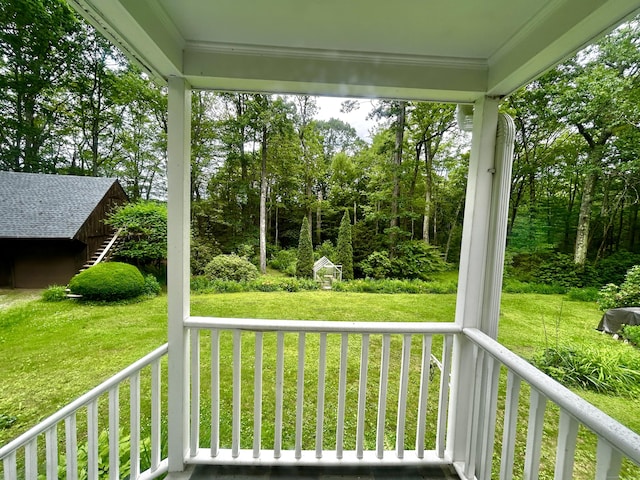 364 Locust Rd, Harwinton, CT 06791 - porch featuring a yard