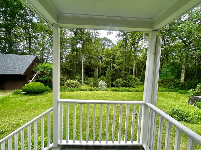364 Locust Rd, Harwinton, CT 06791 - porch featuring a yard