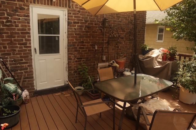 77 Beardsley Park Ter, Bridgeport, CT 06610 - wooden deck featuring outdoor dining space