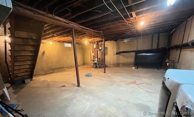 49 Geneva Ave, West Hartford, CT 06107 - unfinished below grade area featuring heating fuel and washing machine and clothes dryer