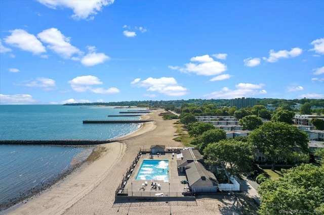 230 W Walk Walk Unit 230, West Haven, CT 06516 - drone / aerial view of a nearby body of water and a pool area