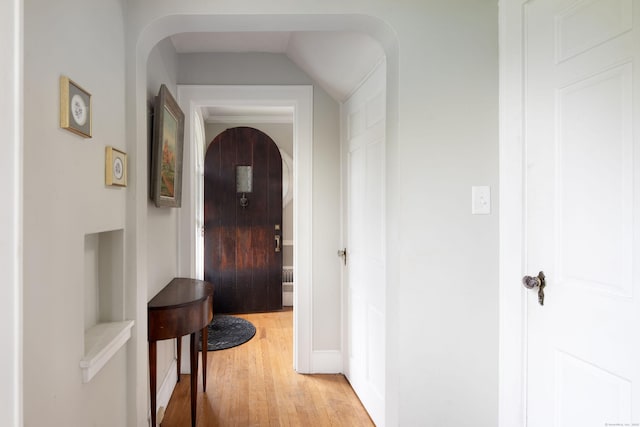 41 Northridge Ave, Torrington, CT 06790 - corridor with light wood-type flooring and arched walkways