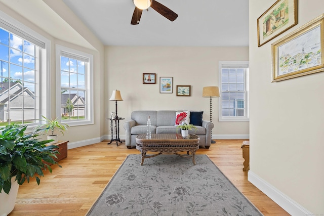 115 Webster Ln Unit 115, Middletown, CT 06457 - living area featuring a ceiling fan and wood finished floors