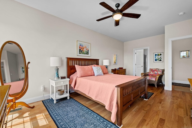 115 Webster Ln Unit 115, Middletown, CT 06457 - bedroom with light wood-type flooring and a ceiling fan