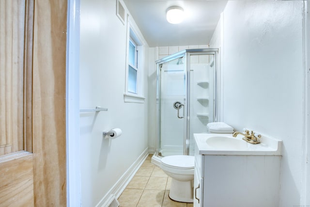 289 E Ave, Bridgeport, CT 06610 - full bath featuring vanity, tile patterned flooring, and a shower stall