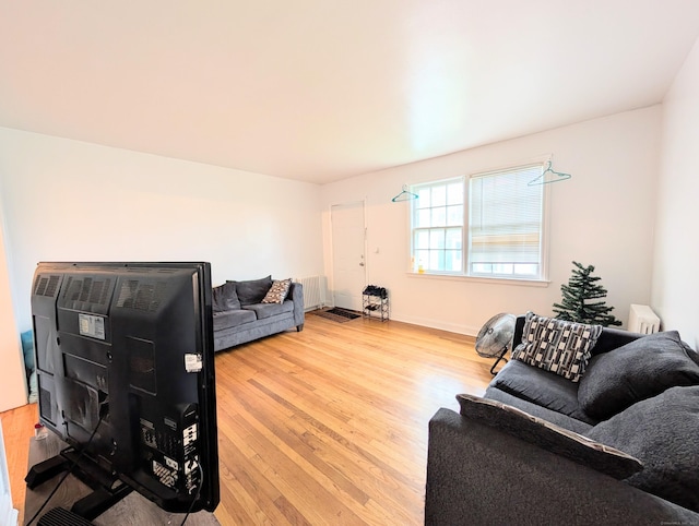 901 William St Apt A, Bridgeport, CT 06608 - living room with wood finished floors and radiator heating unit