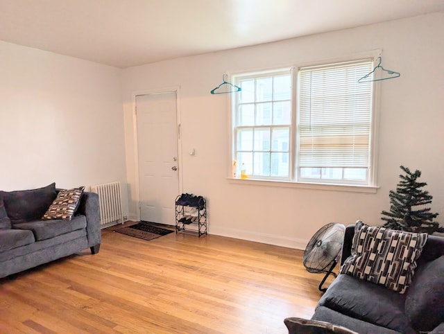 901 William St Apt A, Bridgeport, CT 06608 - living area with radiator and light wood-style flooring