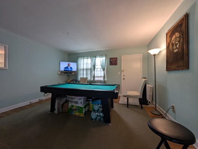901 William St Apt B, Bridgeport, CT 06608 - recreation room with billiards table and baseboards