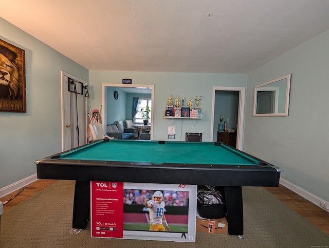 901 William St Apt B, Bridgeport, CT 06608 - recreation room with billiards and wood finished floors