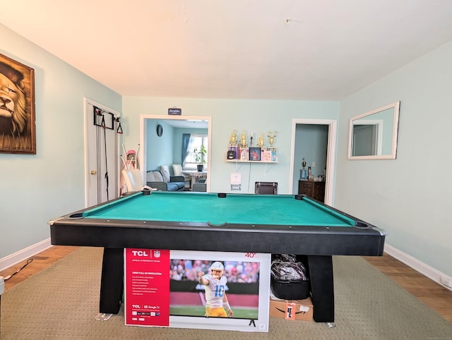 901 William St Apt B, Bridgeport, CT 06608 - game room with billiards and wood finished floors
