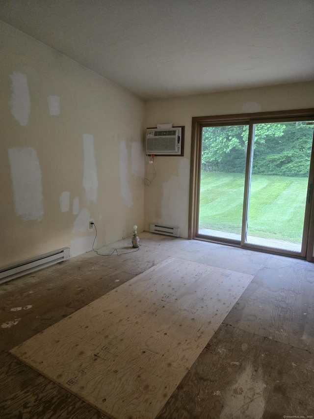 1 Cornfield Pt Unit 1, Woodstock, CT 06281 - unfurnished room featuring a baseboard heating unit and a wall mounted AC