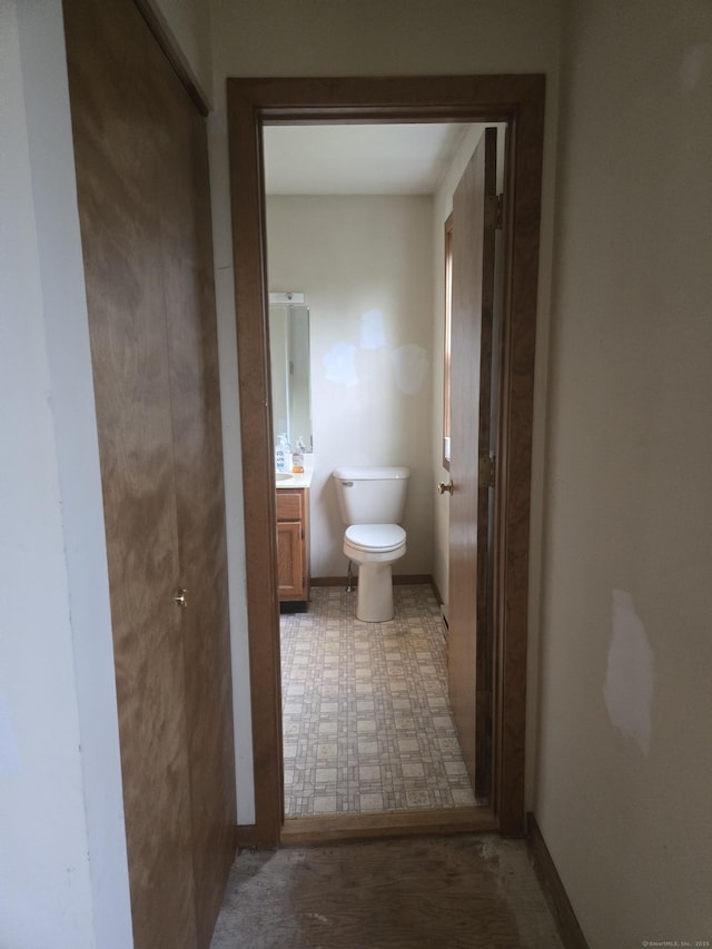 1 Cornfield Pt Unit 1, Woodstock, CT 06281 - half bath with vanity and tile patterned floors